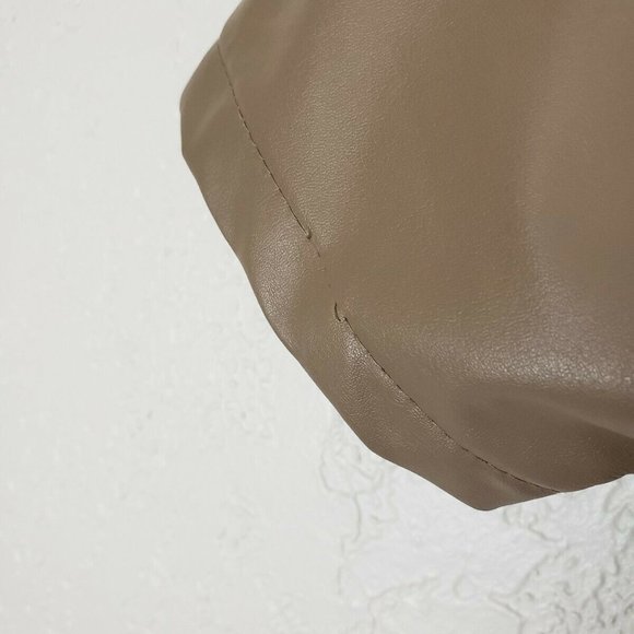 Dilvin Knit Top Full Zip Back Faux Leather - Picture 7 of 8